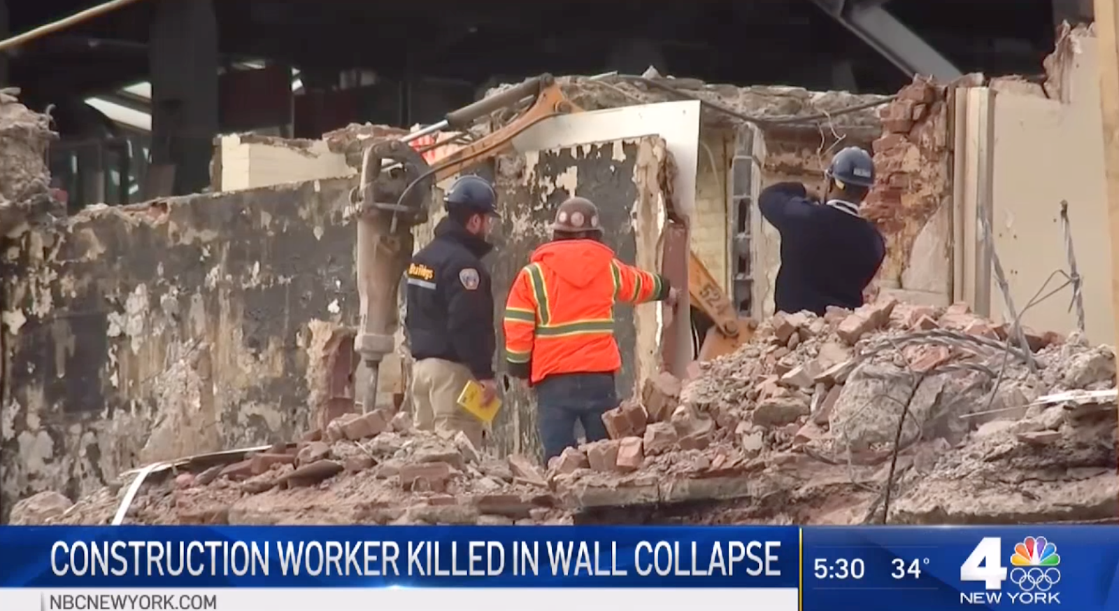 New York Construction Worker Killed in Wall Collapse